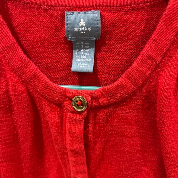 Baby gap 3t Red Button-Up Cardigan - Picture 2 of 2